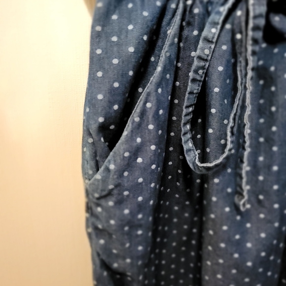 Old Navy Summer Mini Dress, Casual, Size XS, Color:Jeans Blue/ White dots. - Picture 2 of 6